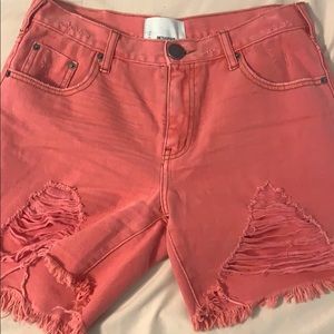 Pink one teaspoon shorts size 26